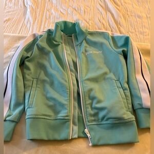Kids plam angels mint Green Track Jacket with White Stripes